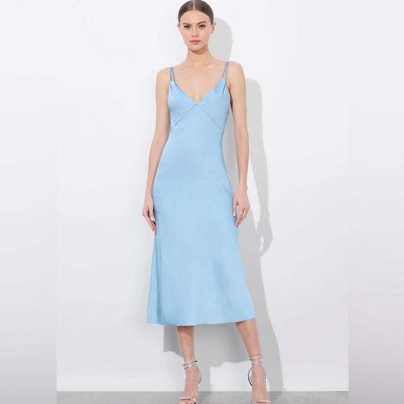 Alice + Olivia Dresses & Skirts - Alice + Olivia Kiro Midi Slip Dress, Mineral Blue